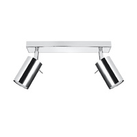 Anbauleuchte RING 2 2xGU10 Reflektor Halogen Beweglich Minimalistisch Chrom SOLLUX