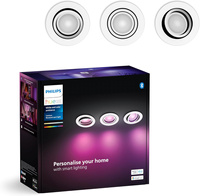 3x LED-Einbauleuchte 4.2W 400lm IP20 Weiß und Farbe Ambiance RGB + TW Weiß Smart SMART Zigbee Bluetooth Centura Philips HUE