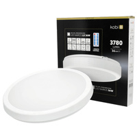 LED Bad Decke Plafond Aufputz 36W 3780lm 4000K 120° Weiß IP65 Nairos Kobi