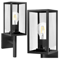 Gartenwandleuchte Malmo Mount E27 Graphit Fassadenleuchte - GOLDLUX (Polux)