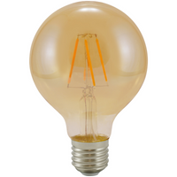 E27 G80 LED Leuchtmittel 4W = 18W 320lm 2000K Warm 360° GOLDLUX Filament (Polux)