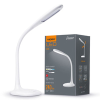 DENVER VIDEX LED-Schreibtischlampe dimmbar 5,5W 3000 K – 5500 K CCT Weiß