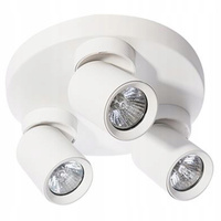 TIMO Decken-/Wandleuchte Wandleuchte Reflektor bewegliche Halogenleuchte 3 xGU10 weiß rund LVT