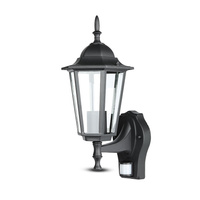 Gartenlampe Wandleuchte E27 mit Bewegungssensor Mattschwarz VT-751 V-TAC