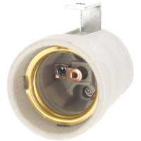 Porzellan-Glühbirnenfassung E27 Weiß PAWBOL