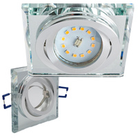Flush-mounted GU10 Halogen Einbaustrahler Transparent Quadratisch Kobi
