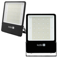 LED-Außenstrahler Garten 300W 45200lm 5000K Neutral 60° Dimmbar IP65 IK08 Schwarz US Kobi