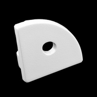 Endkappe für KM55K-S-O Profil mit Öffnung Kunststoff, Grau LUMILED