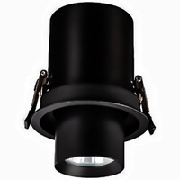 HALOGEN-Leuchte Einbauleuchte beweglich rund mattschwarz GU10