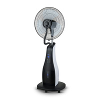 Bodenventilator 80W mit Wassernebel und RF-Fernbedienung 3 Arme 40 cm Schwarz VT-8217-3 V-TAC