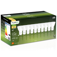 10x LED Lampen GU10, Glühbirne 1.5W = 15W 135lm 36° 3000K warm LUMILED