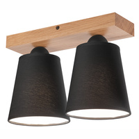 LULA Deckenleuchte 2xE27 Eiche Schwarz LM-2.200 Lamkur