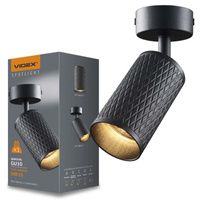 Aufbauleuchte Deckenleuchte LED Tube GU10 Schwarz VIDEOX