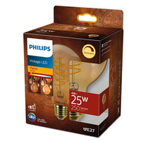 Globe E27 G93 LED Lampen 4W = 25W 250lm 1800K Warm Filament Amber PHILIPS Dimmbar
