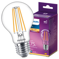 E27 A60 LED Lampen 8,5 W = 75 W, 1055 lm, 2700 K, warmes Filament PHILIPS