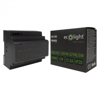 DIN-Schienen-Netzteil für LED-Streifen 150W 12V 12,5A IP20 PREMIUM Ecolight