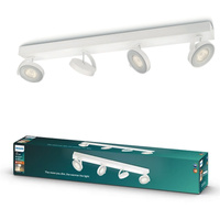LED Deckenleuchte 4x 4.5W 2700K Dimmbar CLOCKWORK Moving White PHILIPS