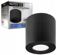 Aufputz Halogen Tuba Reflektor Spot GU10 Rund Beweglich Schwarz Masterled