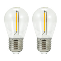 2x S14 FIILAMENT Glühbirne für Partygirlande 36V GOLDLUX (Polux)