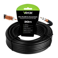 Antennen Koaxialkabel Kupfer Gel CU Terrestrisch 4K Full HD Schwarz 30M VAYOX