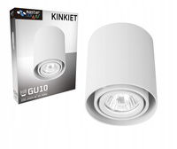 Aufputz Halogen Tuba Reflektor Spot GU10 Rund Beweglich Weiß Geführt