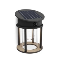 Gartenwandlampe Solar Outdoor Fassade LED 3.2W 470lm 4000K IP44 mit Bewegungs- und Dämmerungssensor Schwarz Geri Ultra Efficient Philips