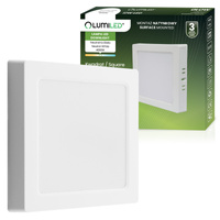 LED-Deckenanbauleuchte 12W Square 4000K GLOW White LUMILED