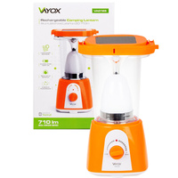 Wiederaufladbare Camping-Taschenlampe 710lm 6000K Solar USB Powerbank VA0125 VAYOX