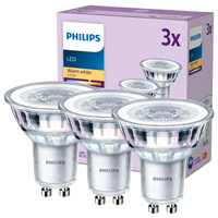Set mit 3x LED-Halogenlampen GU10 PAR16 4,6W = 50W 355lm 2700K Warm 36° PHILIPS