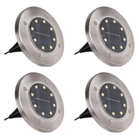 Set bestehend aus 4xGartenlampe 8x LED 0,8W SOLAR BODENMONTAGE IP54