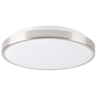 PLAFON LED Deckenleuchte weiß/nickel 30cm 15W 4000K KERN GOLDLUX (Polux)