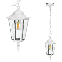 Garten-Hängeleuchte E27 Weiß IP54 LO 4105 Kobi