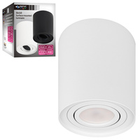 Aufputz Halogen Tuba Reflektor Spot GU10 Rund Beweglich Weiß Geführt