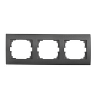 Horizontalrahmen 3fach für LOGI-Steckdose graphit KANLUX