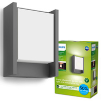 Gartenleuchte LED Wandleuchte ARBOR myGarden 3,8W 3000K IP44 Rechteckig Anthrazit PHILIPS