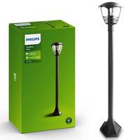 Outdoor LED Gartenleuchte CREEK myGarden E27 IP44 Laternenmast 100cm Schwarz PHILIPS