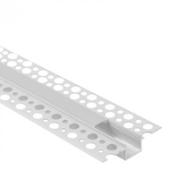 LED-Profil aus Aluminium für Gipskarton REGIPS Unterputz weiß 1m mit mattiertem Diffusor für LED-Streifen + Kappen Ecolight GP Serie