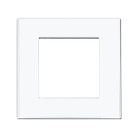 Einzelner weißer GLAS-Rahmen für die Steckdose