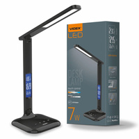 RIO LED VIDEX Schreibtischlampe Dimmbar 5W 3000K - 5500K CCT Touch SCHWARZ