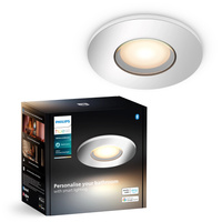 Unterputz LED Hermetic IP44 Badezimmerleuchte 4.2W 400lm IP44 Weiß Ambiance TW Chrom Smart SMART Zigbee Bluetooth Adore Philips HUE