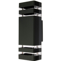 Double Elevation Gartenwandleuchte INEZ DUO LED 2xGU10 ALUMINIUM Schwarz IP54