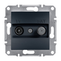 TV-SAT-Satelliten-Antennensteckdose 1dB ohne Rahmen Asfora IP20 Anthrazit