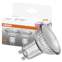 2x GU10 LED Leuchtmittel 4,3W = 50W 350lm 2700K Warm 36° OSRAM STAR
