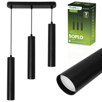 Hängelampe 29cm Reflektor 3x GU10 LED SOPLO Schwarz LUMILED