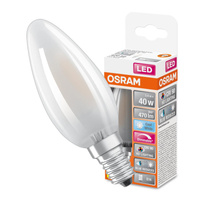 E14 B35 LED Lampen 3,4 W = 40 W, 470 lm, 4000 K, neutral, 300° CRI90 Filament, OSRAM SUPERSTAR+, dimmbar