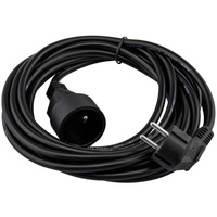 Stromverlängerungskabel Stecker - Steckdose mit Erdung 5m 3x1,5mm 16A Schwarz ECOLIGHT