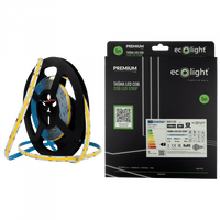 LED-Streifen COB 9W/m 1125lm/m 480LED/m 24V 6000K Kalt IP67 Rolle 5m Ecolight