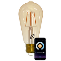 E27 ST64 LED Lampen 5,5 W 470 lm 1800 K-2700 K 320° Filament GOLDLUX (Polux) Smart WiFi TUYA