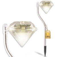 Solar-Garten-LED-Lampe zum Einstecken dekorativ Außen DIAMANT Chrom RGB