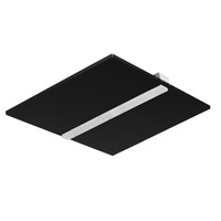 LED-Panel-Deckenleuchte 20W 60x60cm 2600lm 4000K Neutral 90° bündig montiert Schwarz Kanlux